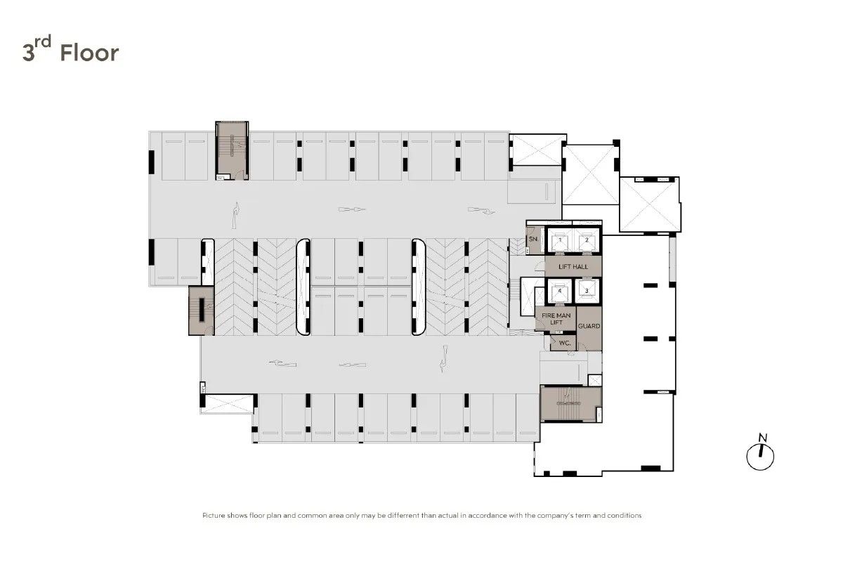 Building Floor Plan of Aspire Sathorn-Taksin Priva - 3rd Floor
