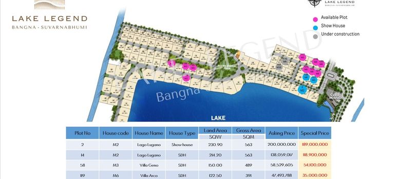 Master Plan of Lake Legend Bangna - Suvarnabhumi - Photo 1