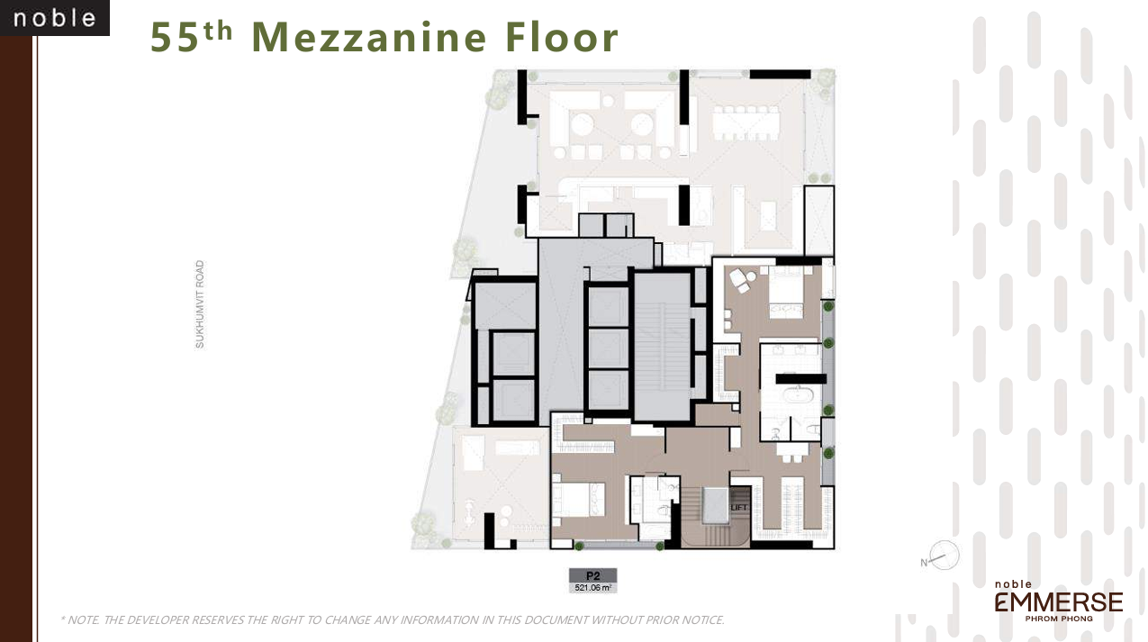 Building Floor Plan of โนเบิล เอ็มเมอร์ส พร้อมพงษ์ - ชั้น 55