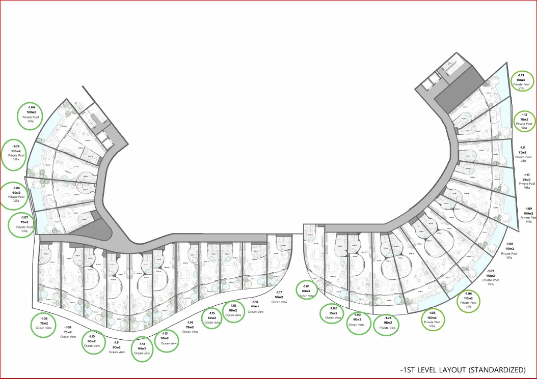 Building Floor Plan of Anantara Dragon Bali - 1st Planta