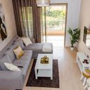 Très joli appartement à louer meublé, style moderne avec une belle terrasse vue sur le golf, jardin et piscine, au Prestigia Golf Resort