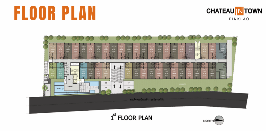 Building Floor Plan of ชาโตลว์ อินทาวน์ ปิ่นเกล้า - ชั้น 1