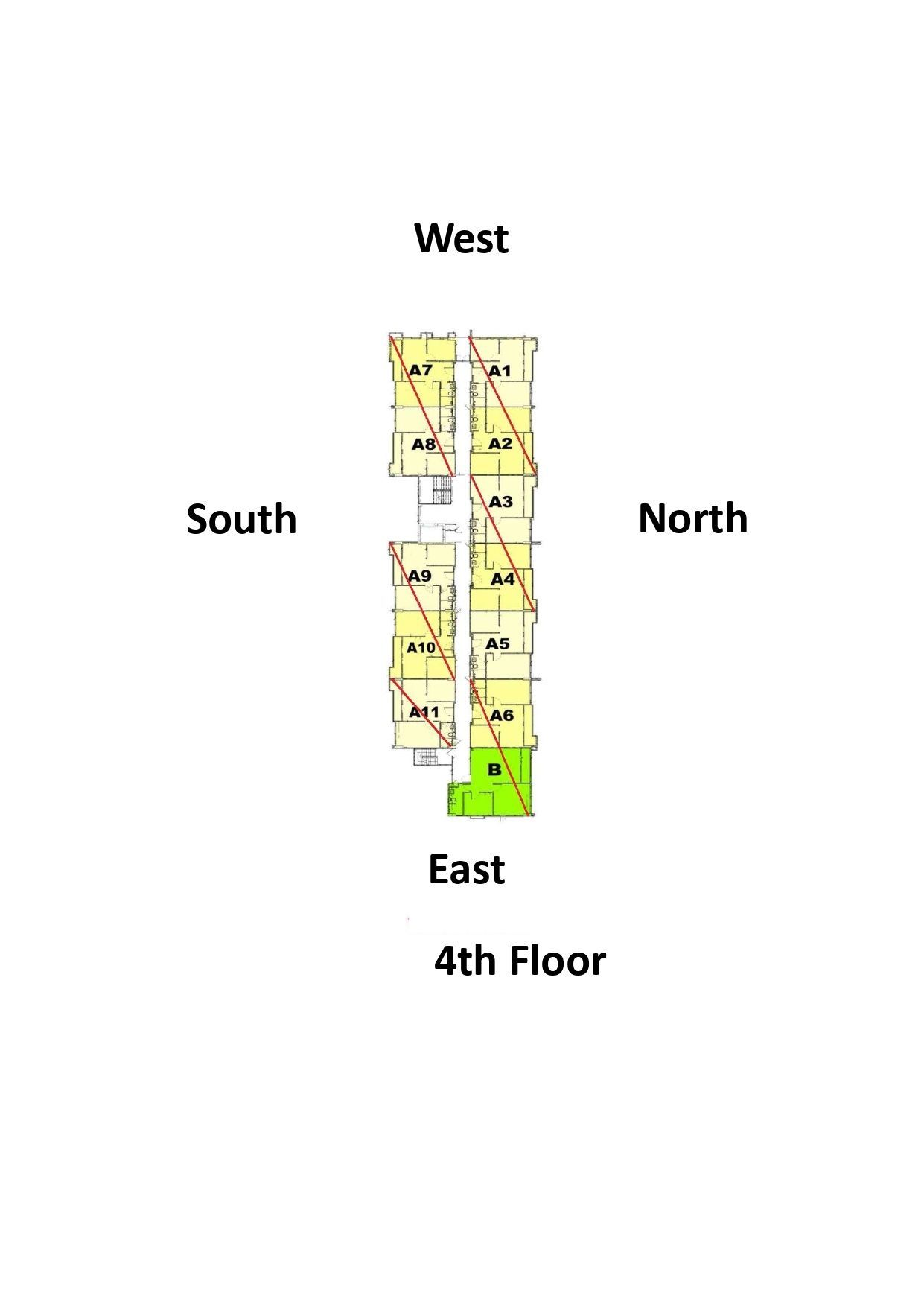 Building Floor Plan of จี เฮ้าส์ คอนโด - ชั้น 4