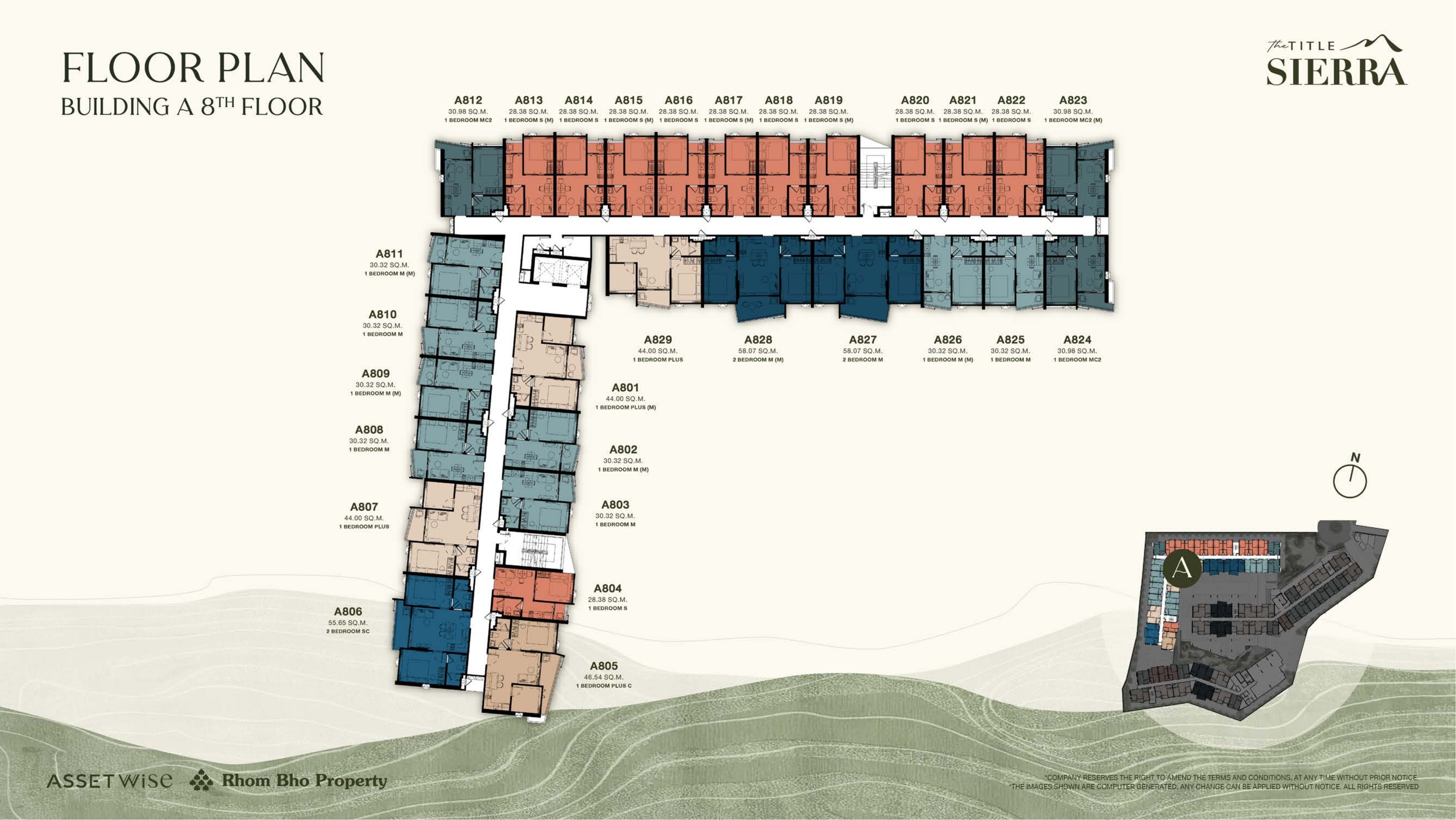 Building Floor Plan of The Title Sierra - ชั้น 7