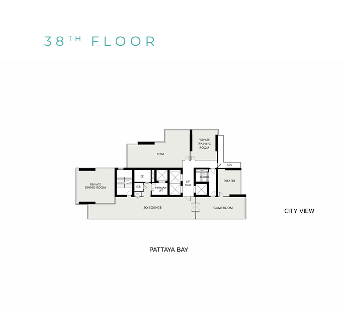 Building Floor Plan of เทตต์ พัทยา - ชั้น 38