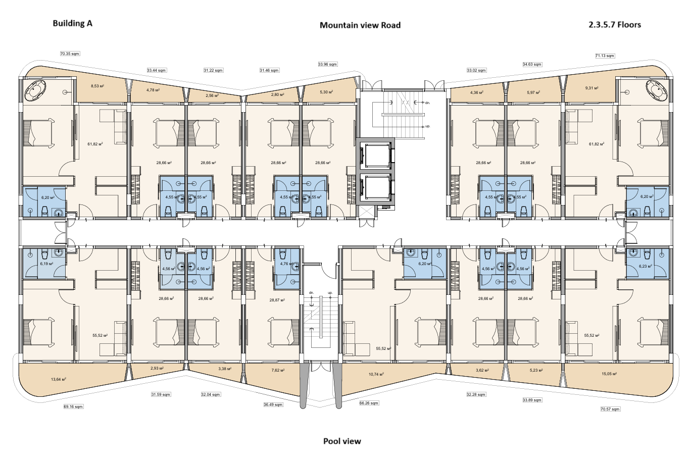 Building Floor Plan of Dandara - ชั้น 7