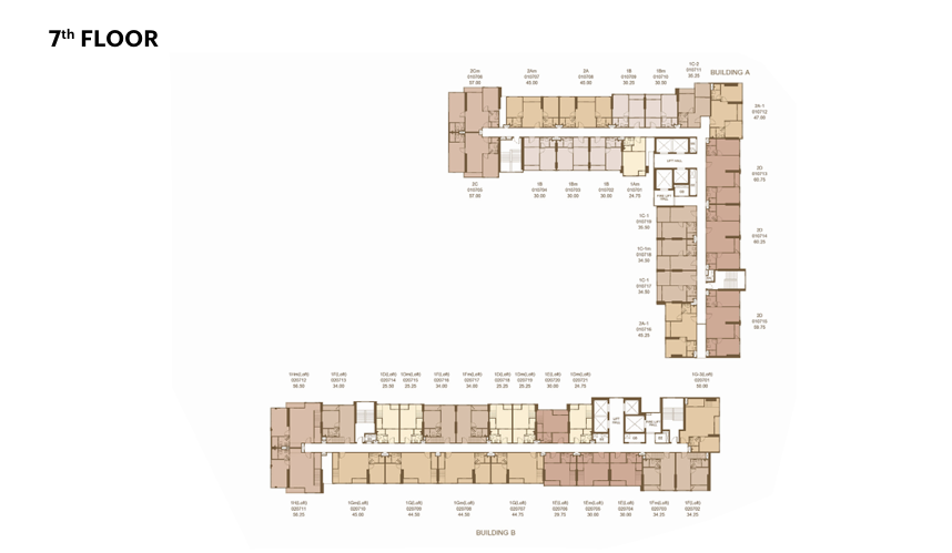 Building Floor Plan of XT10 Ekkamai - ชั้น 7