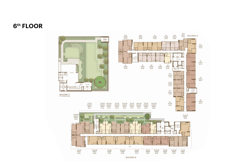 Building Floor Plan of XT10 Ekkamai - ชั้น 6