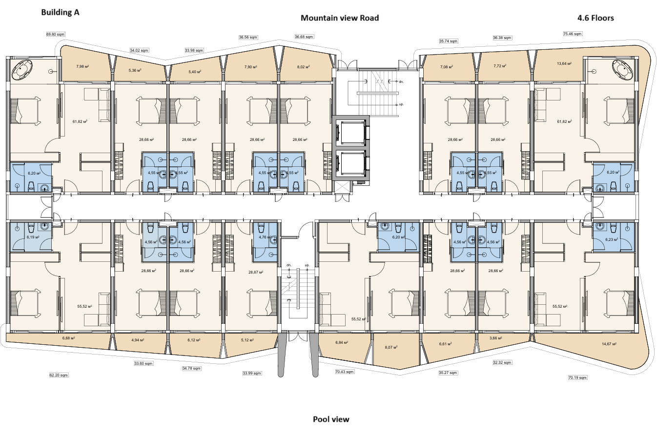 Building Floor Plan of Dandara - ชั้น 6