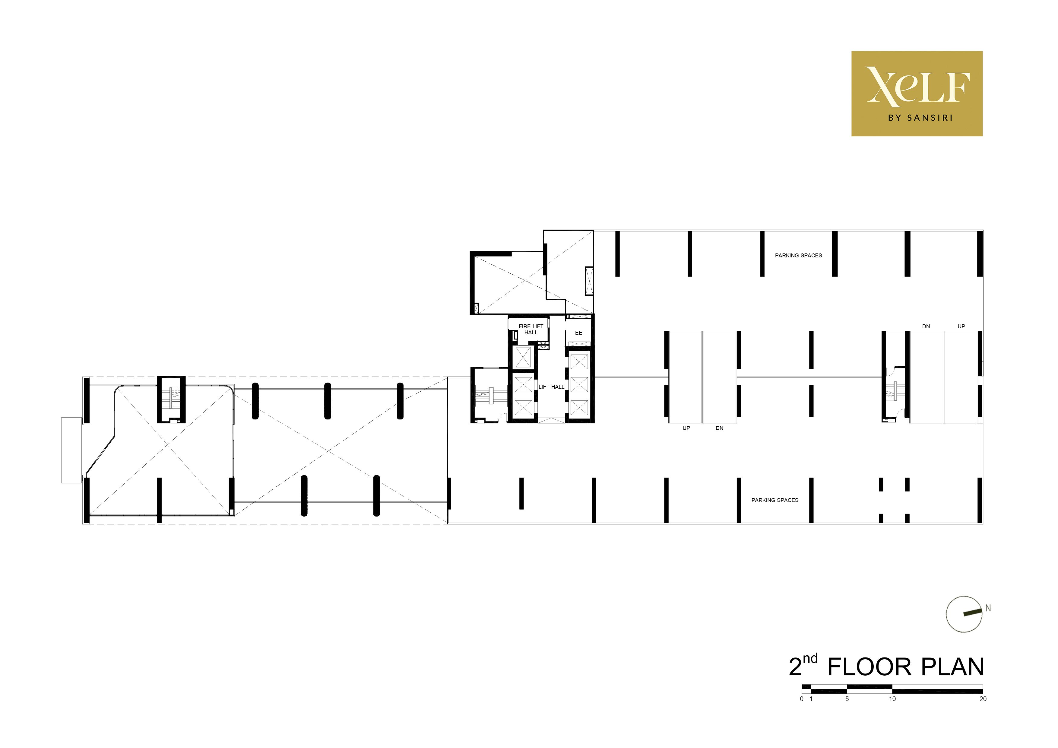 Building Floor Plan of เซลฟ์ บาย แสนสิริ - ชั้น 2