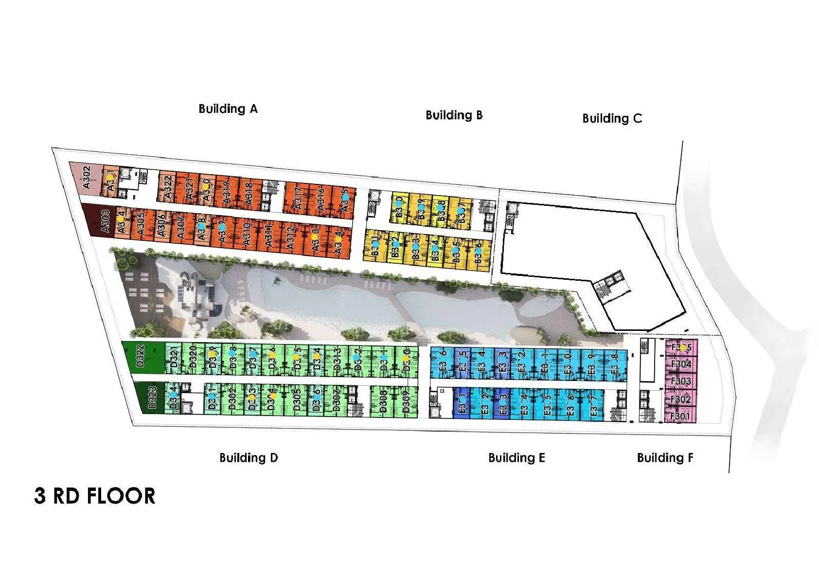 Building Floor Plan of ซัน ฮิลส์ ลายัน ภูเก็ต - ชั้น 3