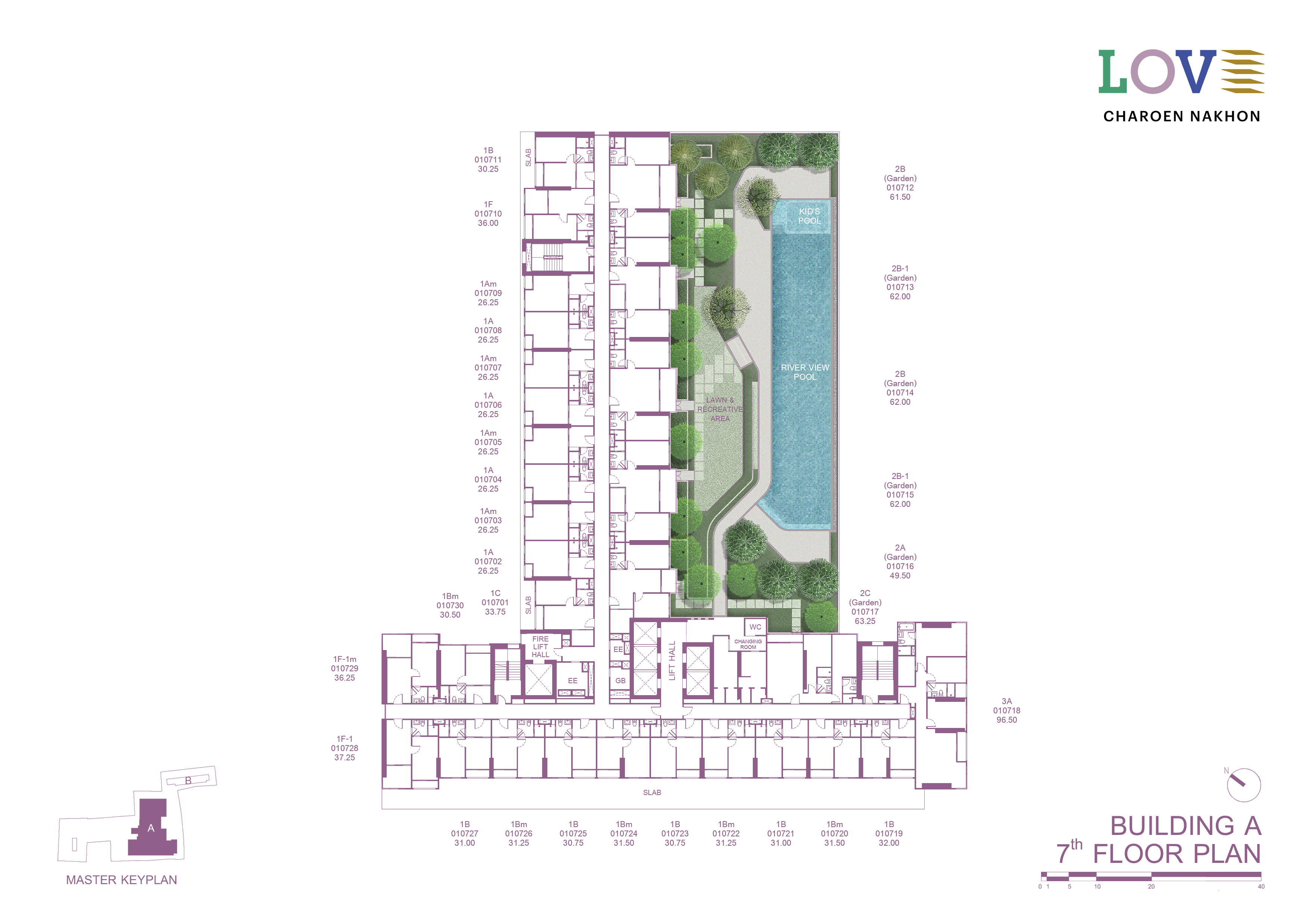 Building Floor Plan of เลิฟ เจริญนคร - ชั้น 7