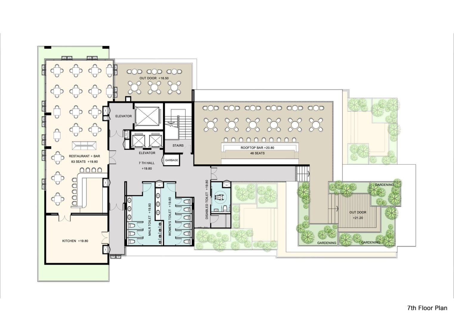 Building Floor Plan of ยูโทเปียอพาทเม้นมินิ 2 - ชั้น 7
