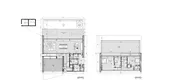 Plans d'étage des unités of Crescent Bay Beachfront Villas