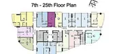 Планы этажей здания of Le Luk Condominium