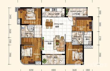 Unit A (four bedrooms) in Srah Chak, 프놈펜