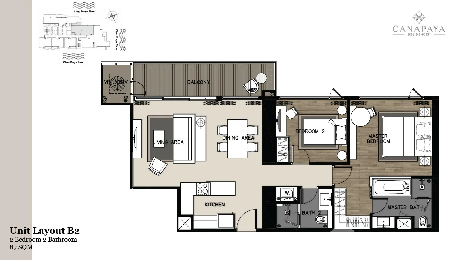 For sale 2 bed condo in Bang Kho Laem, Bangkok