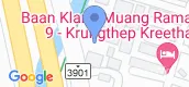 지도 보기입니다. of Baan Klang Muang Rama 9 - Krungthep Kreetha