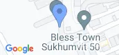 Vista del mapa of Bless Town Sukhumvit 50
