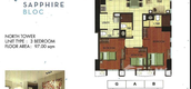 Поэтажный план квартир of The Sapphire Bloc