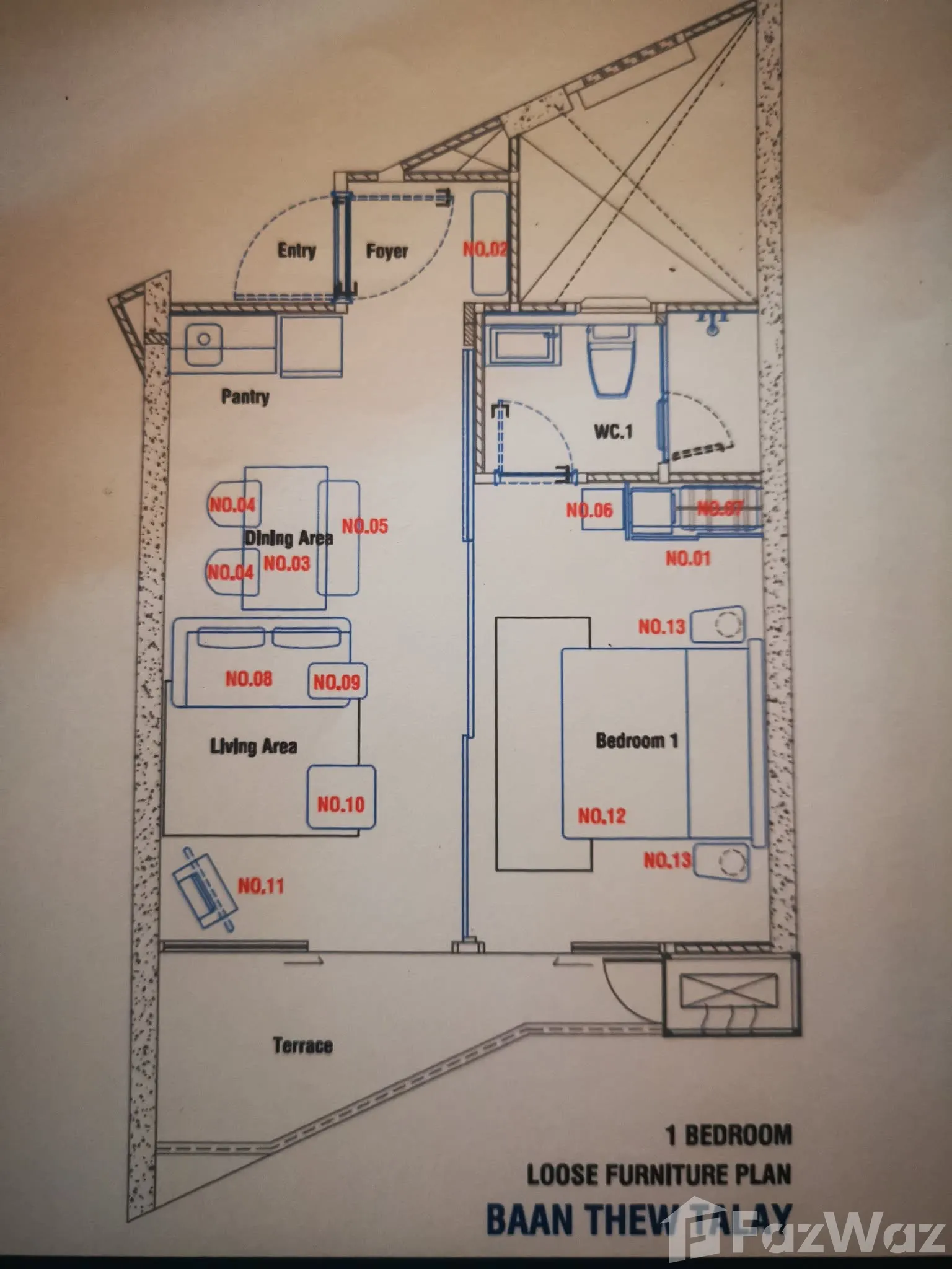For rent 1 bed condo in Cha Am, Phetchaburi