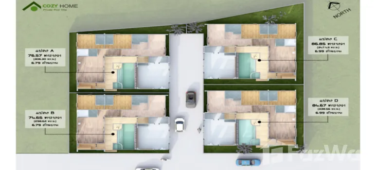 Master Plan of COZY HOME Private Pool Villa Chiang Mai - Photo 1