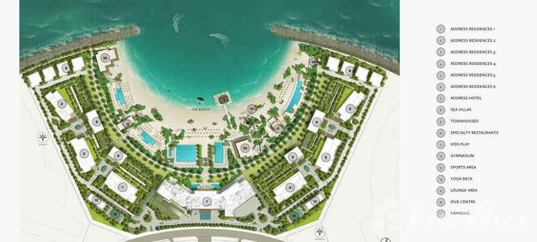 Master Plan of Address Residences Al Marjan Island - Photo 1