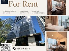 3 Bedroom Condo for rent at Celes Asoke, Khlong Toei Nuea, Watthana, Bangkok