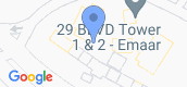 地图概览 of 29 Burj Boulevard 
