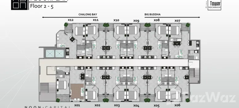 Master Plan of นูนวิลเลจ ทาวเวอร์ 1 - Photo 1