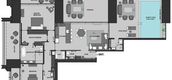 单元平面图 of Burj Binghatti Jacob & Co Residences