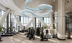 Gym commun at One River Point