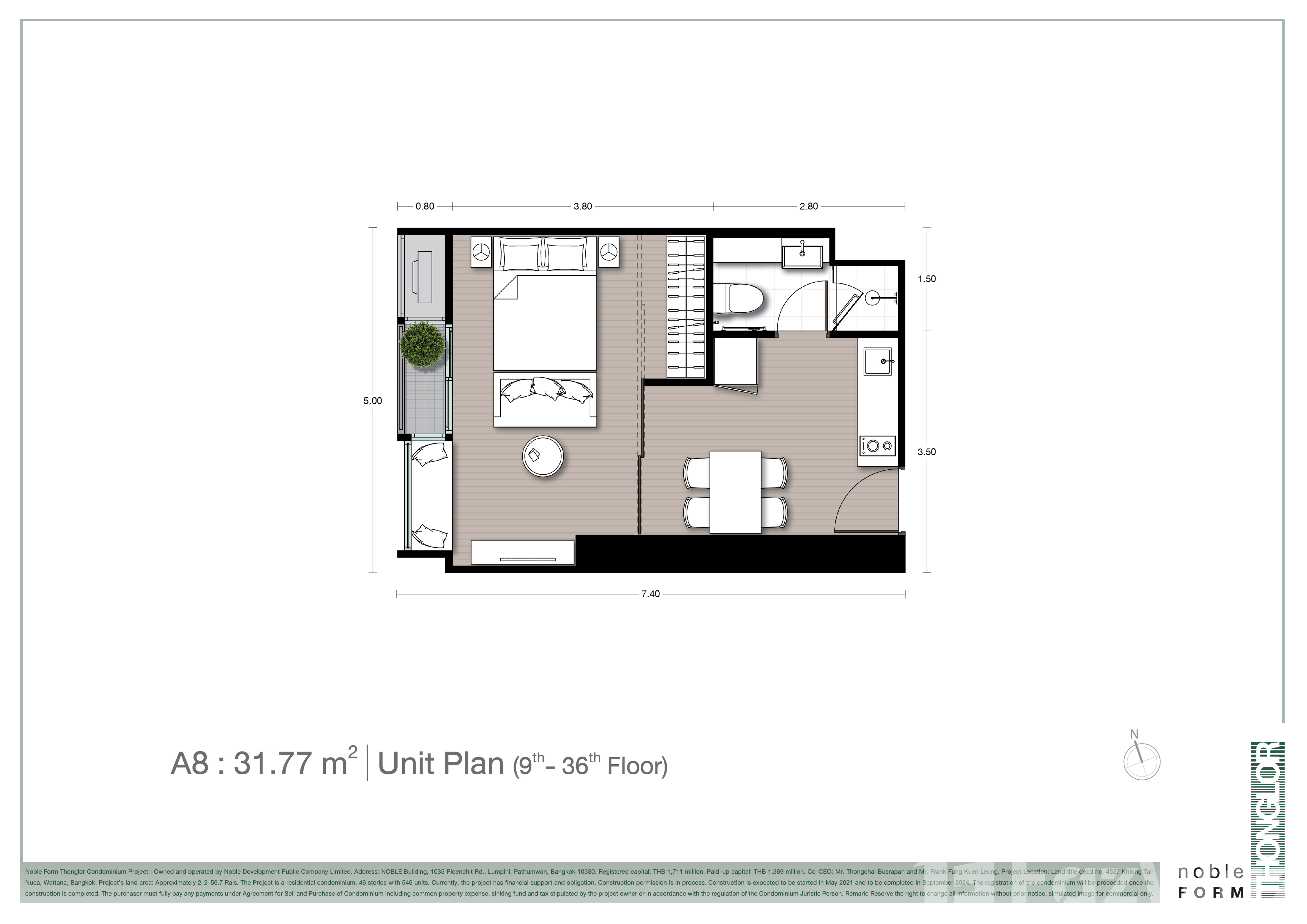 For sale 1 bed condo in Watthana, Bangkok