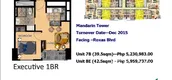 Plans d'étage des unités of Bay Garden Club and Residences