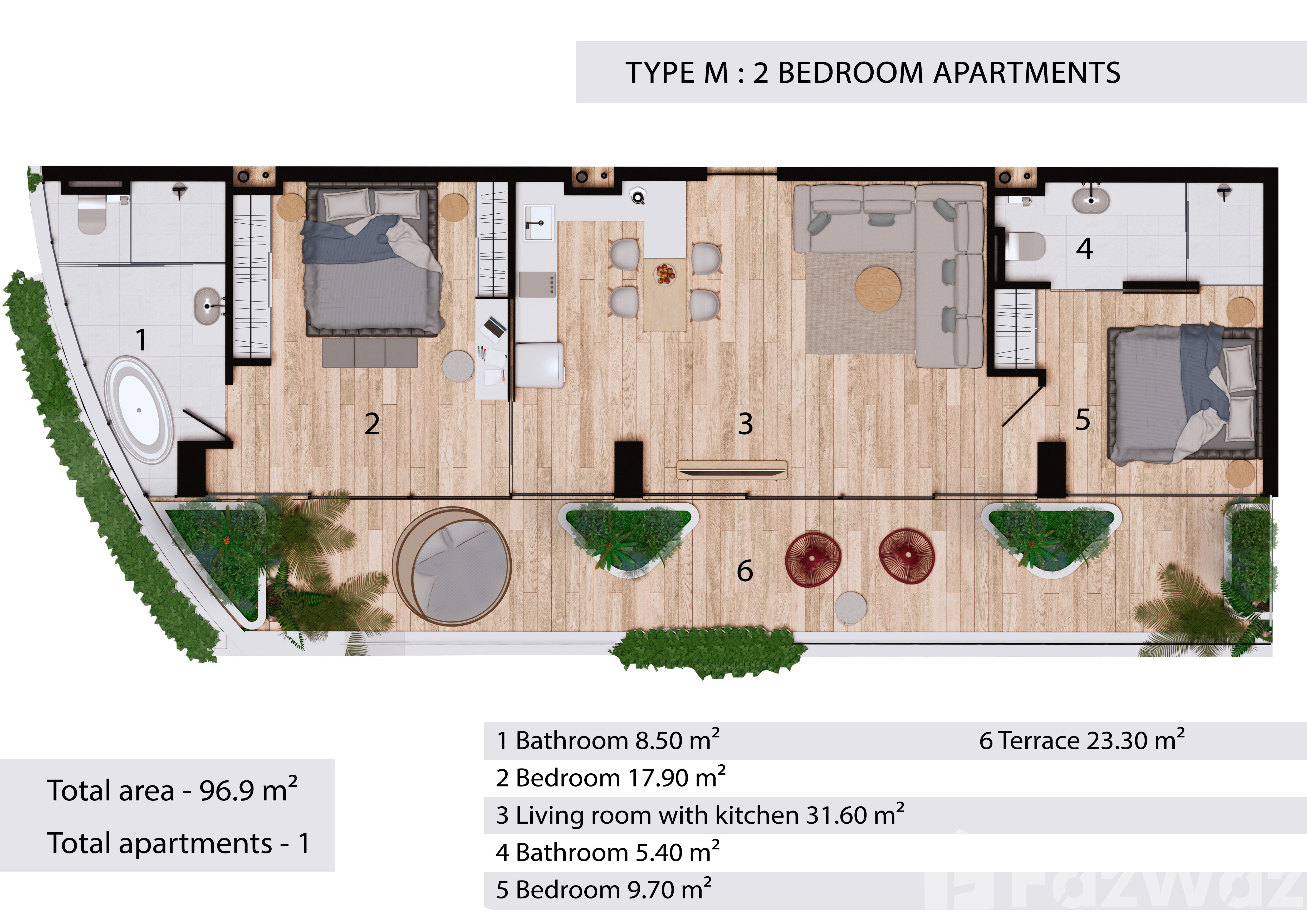 For sale 2 Beds condo in Mueang Phuket, Phuket