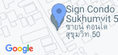 Vista del mapa of SIGN Condo Sukhumvit 50