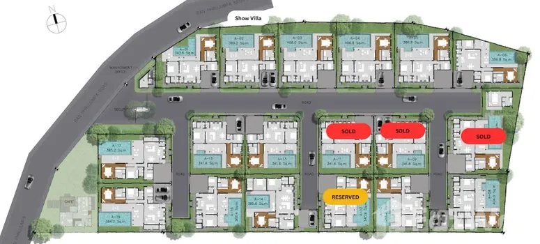 Master Plan of รุ่งทิวา ไพรเวท พูล วิลล่า - Photo 1