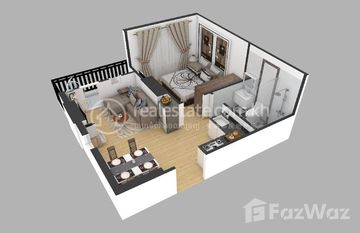 Residence L Boeung Tompun: Type F Unit 1 Bedroom for Sale in Boeng Tumpun, プノンペン