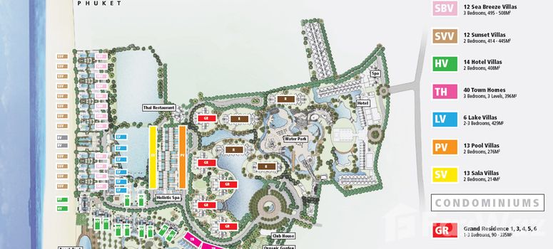 Master Plan of Grand West Sands Resort & Villas Phuket - Photo 1