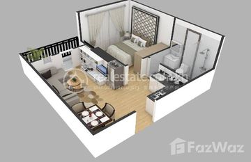 Residence L Boeung Tompun: Type E Unit 1 Bedroom for Sale in Boeng Tumpun, プノンペン