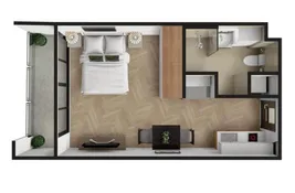 สตูดิโอ bedroom อพาร์ทเม้นท์ for sale at เดอะซีโร่ บางเทา in ภูเก็ต, ไทย