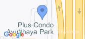 지도 보기입니다. of Plus Condo Ayutthaya Park