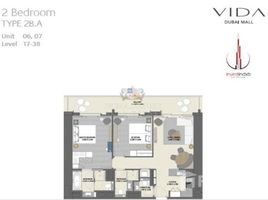 2 спален Квартира на продажу в Vida Residences Dubai Mall , 