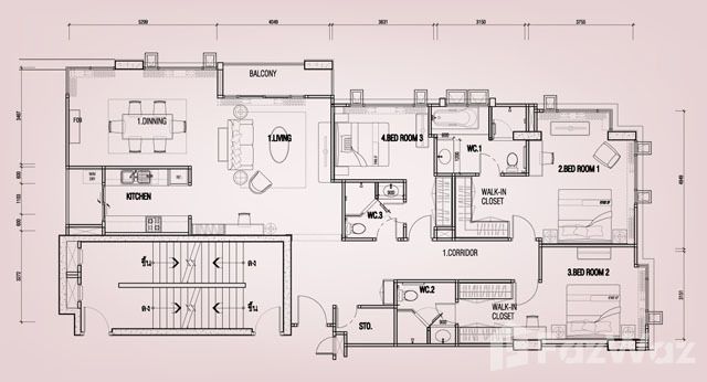 For rent 3 bed condo in Watthana, Bangkok