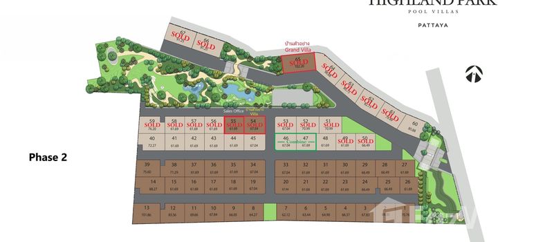 Master Plan of Highland Park Pool Villas Pattaya - Photo 1