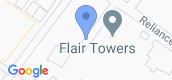 지도 보기입니다. of Flair Towers