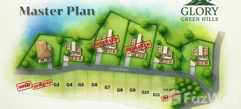 Master Plan of กลอรี กรีน ฮิลล์ วิลล่า - Photo 1