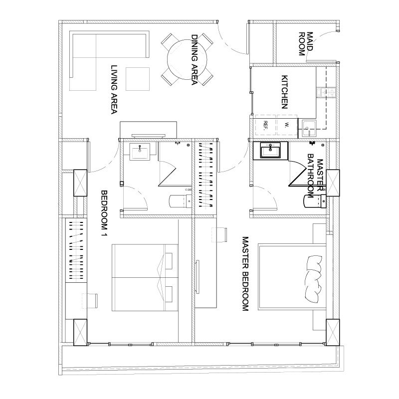 For rent 2 bed apartment in Bang Khae, Bangkok