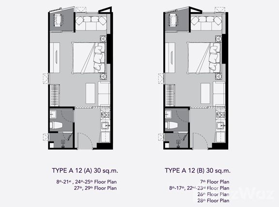 For rent studio condo in Watthana, Bangkok