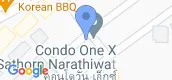Vista del mapa of Condo One X Sathorn-Narathiwat